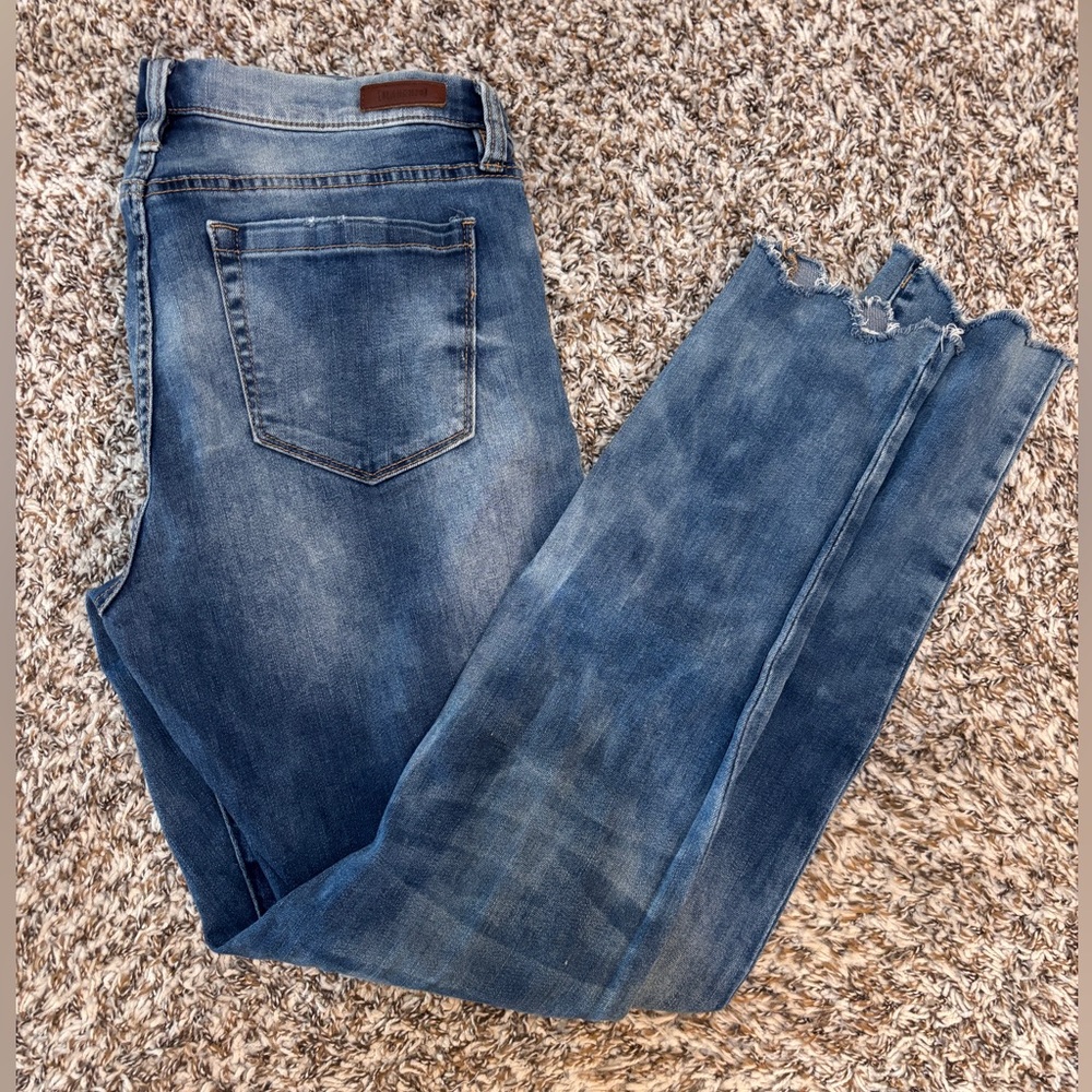 Blank NYC Distressed Light Blue Skinny Jeans